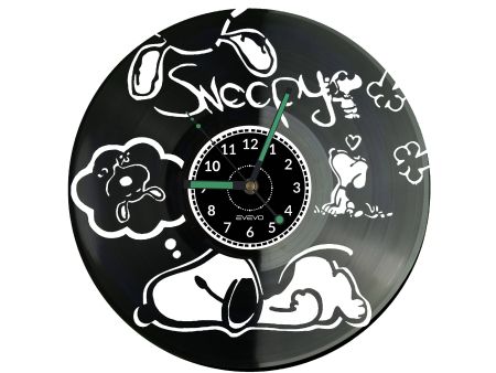 Snoopy Dreams Zegar Ścienny Płyta Winylowa Nowoczesny Dekoracyjny Na Prezent Urodziny