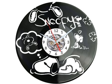 Snoopy Dreams Zegar Ścienny Płyta Winylowa Nowoczesny Dekoracyjny Na Prezent Urodziny