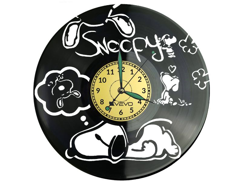 Snoopy Dreams Zegar Ścienny Płyta Winylowa Nowoczesny Dekoracyjny Na Prezent Urodziny