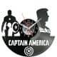 Captain America Zegar Ścienny Płyta Winylowa Nowoczesny Dekoracyjny Na Prezent Urodziny