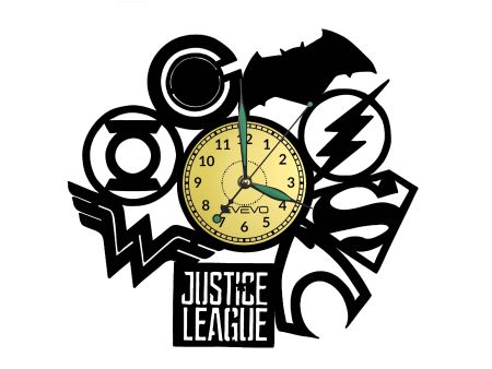 Justice League Zegar Ścienny Płyta Winylowa Nowoczesny Dekoracyjny Na Prezent Urodziny