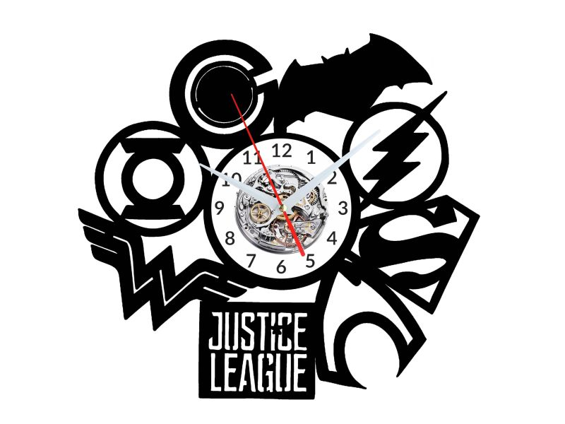 Justice League Zegar Ścienny Płyta Winylowa Nowoczesny Dekoracyjny Na Prezent Urodziny