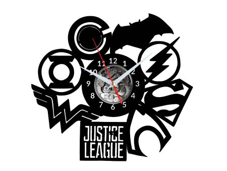 Justice League Zegar Ścienny Płyta Winylowa Nowoczesny Dekoracyjny Na Prezent Urodziny