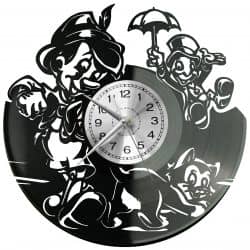 Pinocchio Zegar Ścienny Płyta Winylowa Nowoczesny Dekoracyjny Na Prezent Urodziny