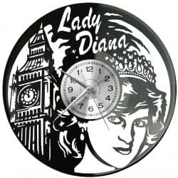 Lady Diana Zegar Ścienny Płyta Winylowa Nowoczesny Dekoracyjny Na Prezent Urodziny