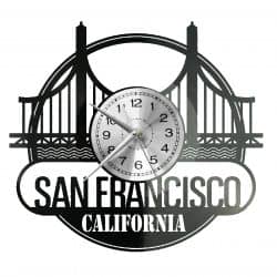 San Francisco Zegar Ścienny Płyta Winylowa Nowoczesny Dekoracyjny Na Prezent Urodziny