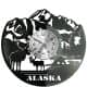 Alaska USA Zegar Ścienny Płyta Winylowa Nowoczesny Dekoracyjny Na Prezent Urodziny
