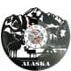 Alaska USA Zegar Ścienny Płyta Winylowa Nowoczesny Dekoracyjny Na Prezent Urodziny