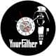Twój Ojciec Zegar Ścienny Płyta Winylowa Nowoczesny Dekoracyjny Na Prezent Urodziny