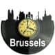 Brussels Zegar Ścienny Płyta Winylowa Nowoczesny Dekoracyjny Na Prezent Urodziny