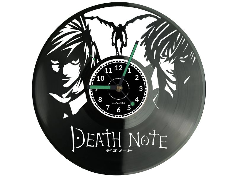 Death Note Zegar Ścienny Płyta Winylowa Nowoczesny Dekoracyjny Na Prezent Urodziny