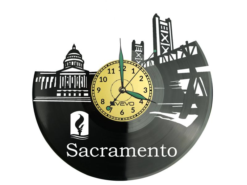 Sacramento Zegar Ścienny Płyta Winylowa Nowoczesny Dekoracyjny Na Prezent Urodziny