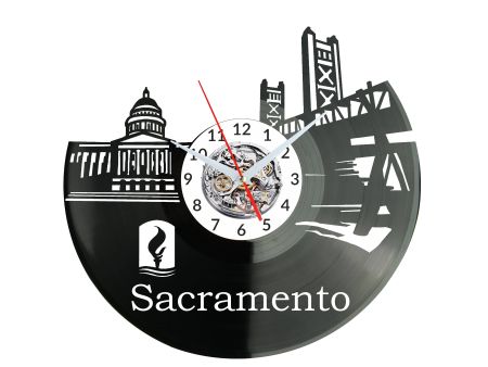 Sacramento Zegar Ścienny Płyta Winylowa Nowoczesny Dekoracyjny Na Prezent Urodziny