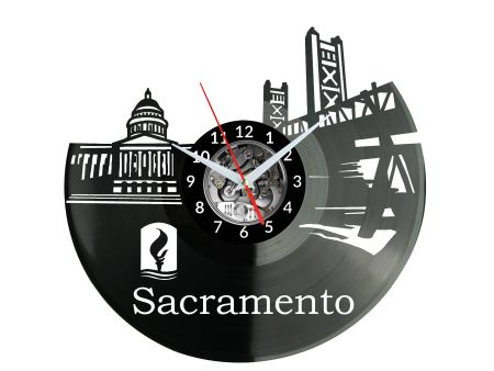 Sacramento Zegar Ścienny Płyta Winylowa Nowoczesny Dekoracyjny Na Prezent Urodziny