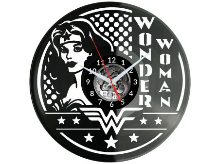 Wonder Woman Zegar Ścienny Płyta Winylowa Nowoczesny Dekoracyjny Na Prezent Urodziny