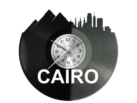 Cairo Egipt Zegar Ścienny Płyta Winylowa Nowoczesny Dekoracyjny Na Prezent Urodziny