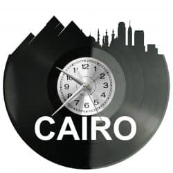 Cairo Egipt Zegar Ścienny Płyta Winylowa Nowoczesny Dekoracyjny Na Prezent Urodziny