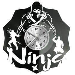 Ninja Zegar Ścienny Płyta Winylowa Nowoczesny Dekoracyjny Na Prezent Urodziny
