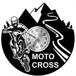 Motocross Zegar Ścienny Płyta Winylowa Nowoczesny Dekoracyjny Na Prezent Urodziny