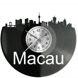 Macau Zegar Ścienny Płyta Winylowa Nowoczesny Dekoracyjny Na Prezent Urodziny