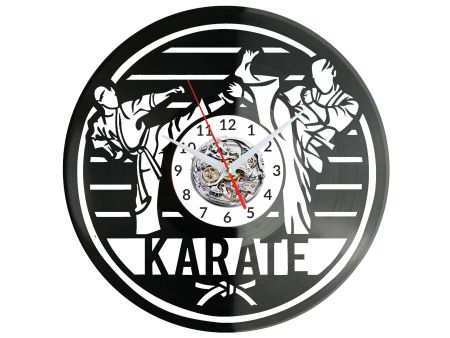 Karate Zegar Ścienny Płyta Winylowa Nowoczesny Dekoracyjny Na Prezent Urodziny