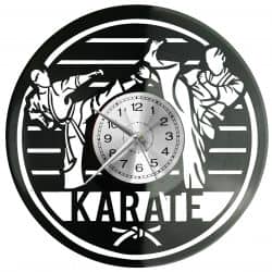 Karate Zegar Ścienny Płyta Winylowa Nowoczesny Dekoracyjny Na Prezent Urodziny