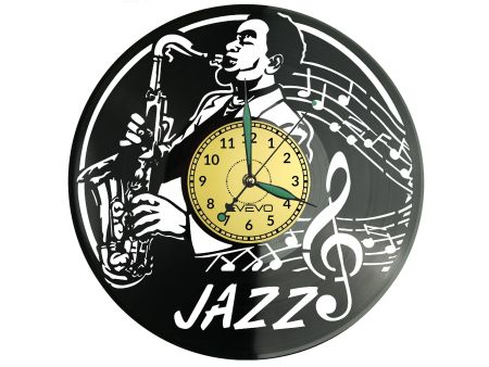 Jazz Zegar Ścienny Płyta Winylowa Nowoczesny Dekoracyjny Na Prezent Urodziny