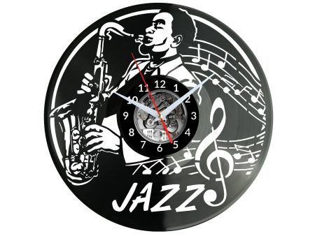 Jazz Zegar Ścienny Płyta Winylowa Nowoczesny Dekoracyjny Na Prezent Urodziny