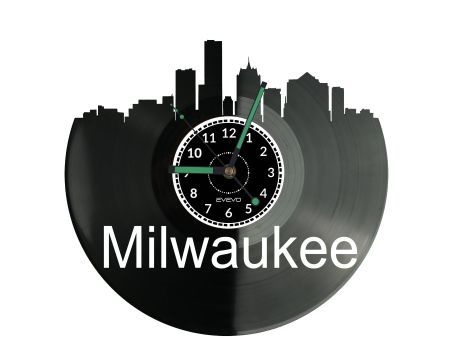 Milwaukee Zegar Ścienny Płyta Winylowa Nowoczesny Dekoracyjny Na Prezent Urodziny