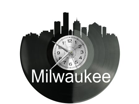 Milwaukee Zegar Ścienny Płyta Winylowa Nowoczesny Dekoracyjny Na Prezent Urodziny