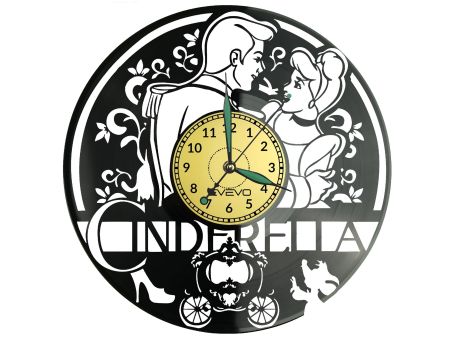 Cinderella Zegar Ścienny Płyta Winylowa Nowoczesny Dekoracyjny Na Prezent Urodziny