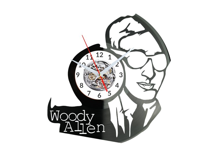 Woody Allen Zegar Ścienny Płyta Winylowa Nowoczesny Dekoracyjny Na Prezent Urodziny