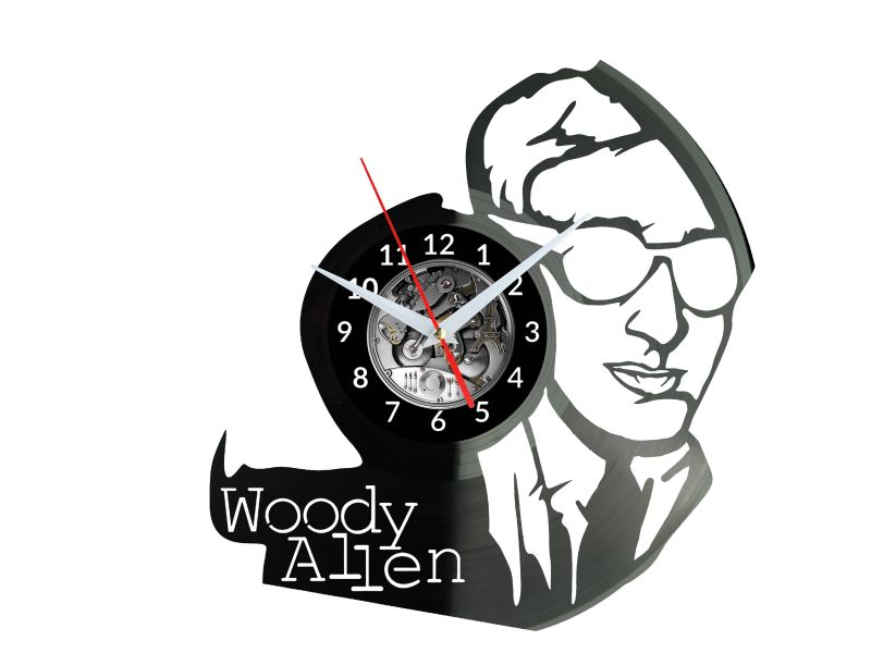 Woody Allen Zegar Ścienny Płyta Winylowa Nowoczesny Dekoracyjny Na Prezent Urodziny