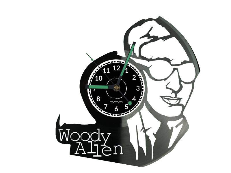 Woody Allen Zegar Ścienny Płyta Winylowa Nowoczesny Dekoracyjny Na Prezent Urodziny