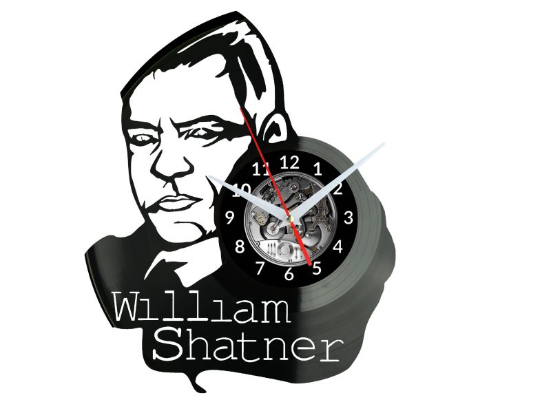 William Shatner Zegar Ścienny Płyta Winylowa Nowoczesny Dekoracyjny Na Prezent Urodziny