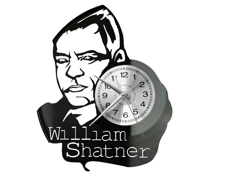 William Shatner Zegar Ścienny Płyta Winylowa Nowoczesny Dekoracyjny Na Prezent Urodziny