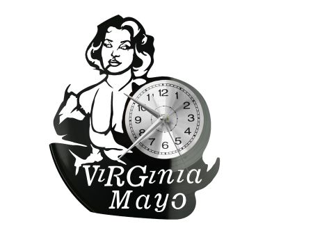 Virginia Mayo Zegar Ścienny Płyta Winylowa Nowoczesny Dekoracyjny Na Prezent Urodziny