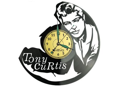 Tony Curtis Zegar Ścienny Płyta Winylowa Nowoczesny Dekoracyjny Na Prezent Urodziny