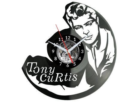 Tony Curtis Zegar Ścienny Płyta Winylowa Nowoczesny Dekoracyjny Na Prezent Urodziny