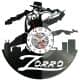 Maska Zorro Zegar Ścienny Płyta Winylowa Nowoczesny Dekoracyjny Na Prezent Urodziny