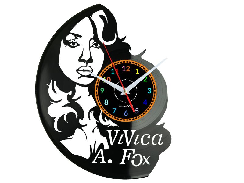 Vivica A Fox Zegar Ścienny Płyta Winylowa Nowoczesny Dekoracyjny Na Prezent Urodziny