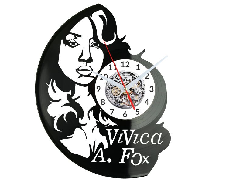 Vivica A Fox Zegar Ścienny Płyta Winylowa Nowoczesny Dekoracyjny Na Prezent Urodziny