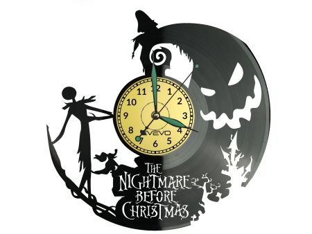 The Nightmare Before Christmas Zegar Ścienny Płyta Winylowa Nowoczesny Dekoracyjny Na Prezent Urodziny