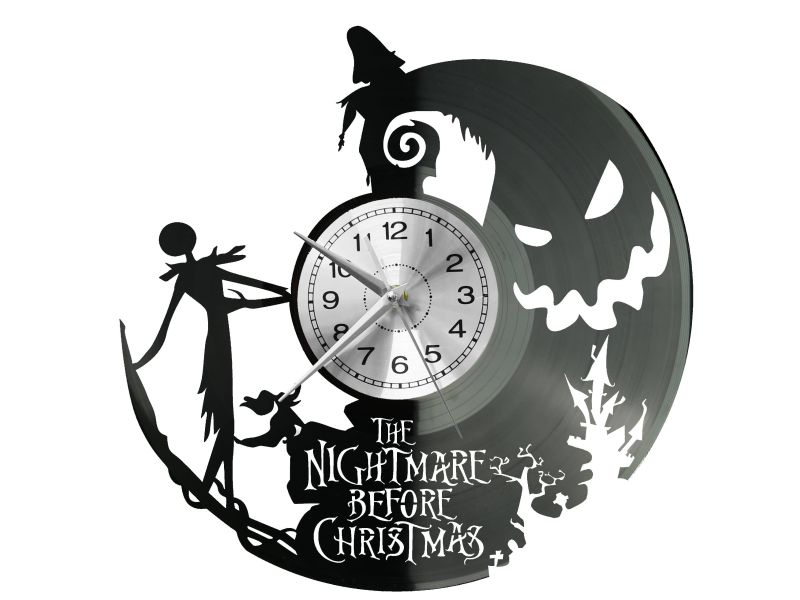 The Nightmare Before Christmas Zegar Ścienny Płyta Winylowa Nowoczesny Dekoracyjny Na Prezent Urodziny