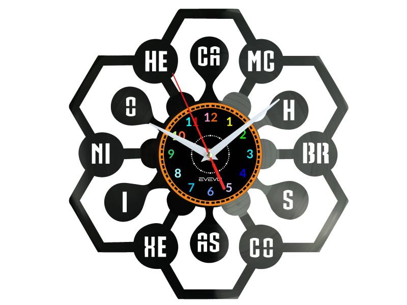 Tablica Mendelejewa Zegar Ścienny Płyta Winylowa Nowoczesny Dekoracyjny Na Prezent Urodziny