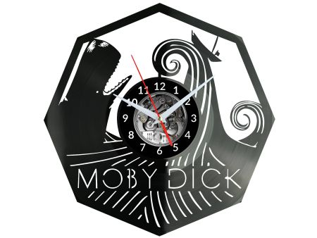 Moby Dick Zegar Ścienny Płyta Winylowa Nowoczesny Dekoracyjny Na Prezent Urodziny