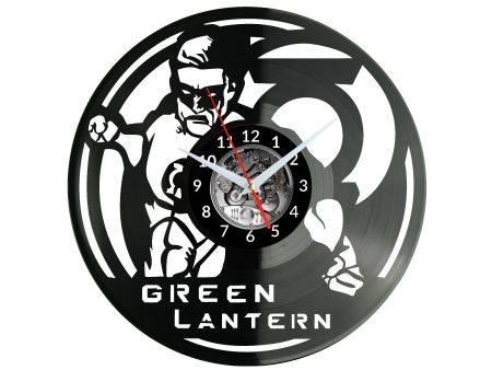 Green Lantern Zegar Ścienny Płyta Winylowa Nowoczesny Dekoracyjny Na Prezent Urodziny