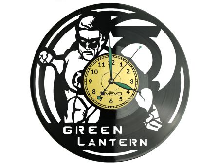 Green Lantern Zegar Ścienny Płyta Winylowa Nowoczesny Dekoracyjny Na Prezent Urodziny