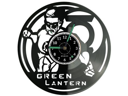 Green Lantern Zegar Ścienny Płyta Winylowa Nowoczesny Dekoracyjny Na Prezent Urodziny