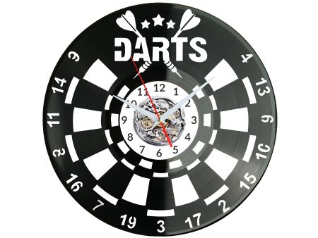 Darts Zegar Ścienny Płyta Winylowa Nowoczesny Dekoracyjny Na Prezent Urodziny